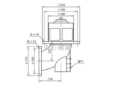 氣動(dòng)海底閥尺寸結(jié)構(gòu)圖