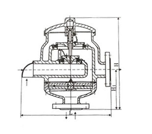 不銹鋼接管呼吸閥結(jié)構(gòu)圖