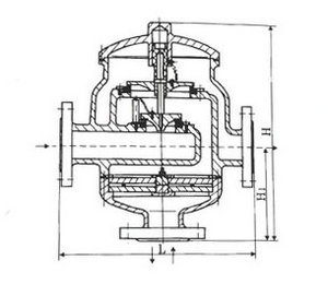 不銹鋼接管呼吸閥結(jié)構(gòu)示意圖
